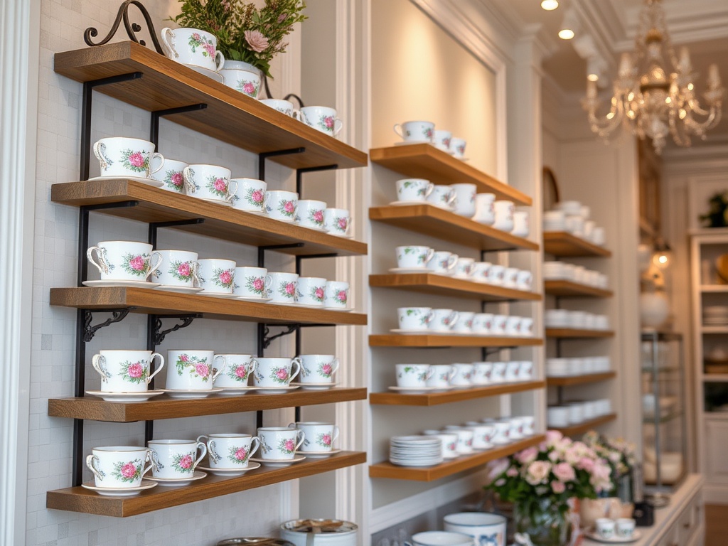 Tiered display stand in cream and champagne gold